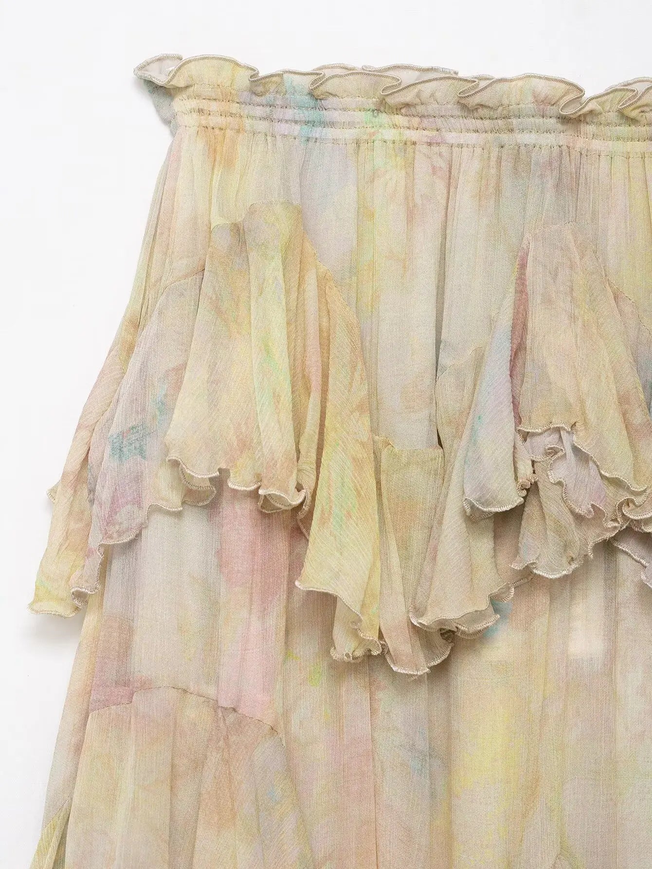 Classic Colorful Fringed Skirt