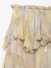 Classic Colorful Fringed Skirt