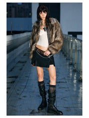 LOM Belted Fur Coat