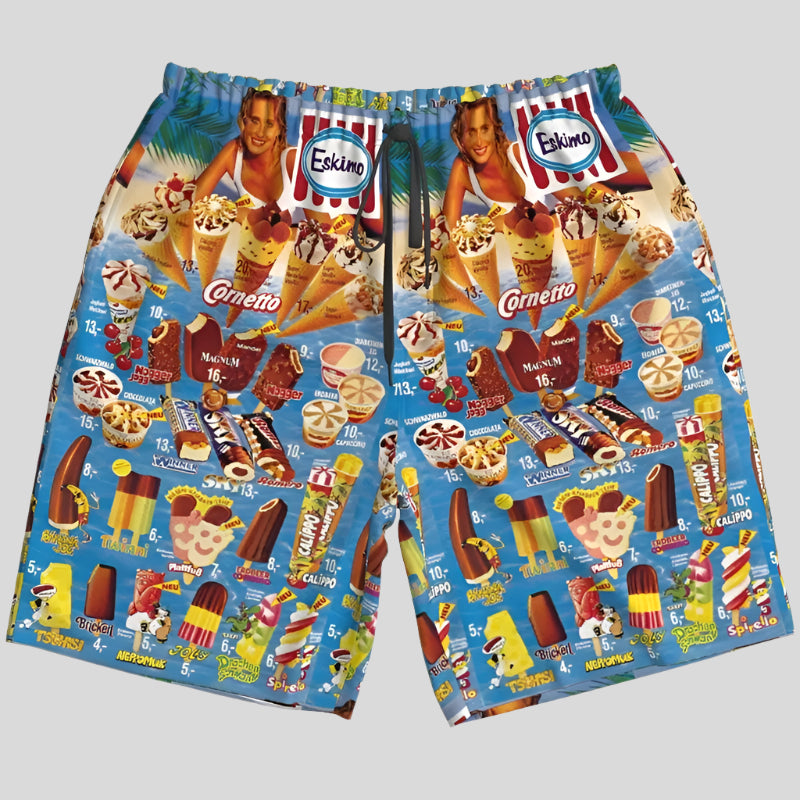 YUMY Ice-Cream Print Shorts