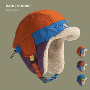 Retro Patchwork Bomber Hat