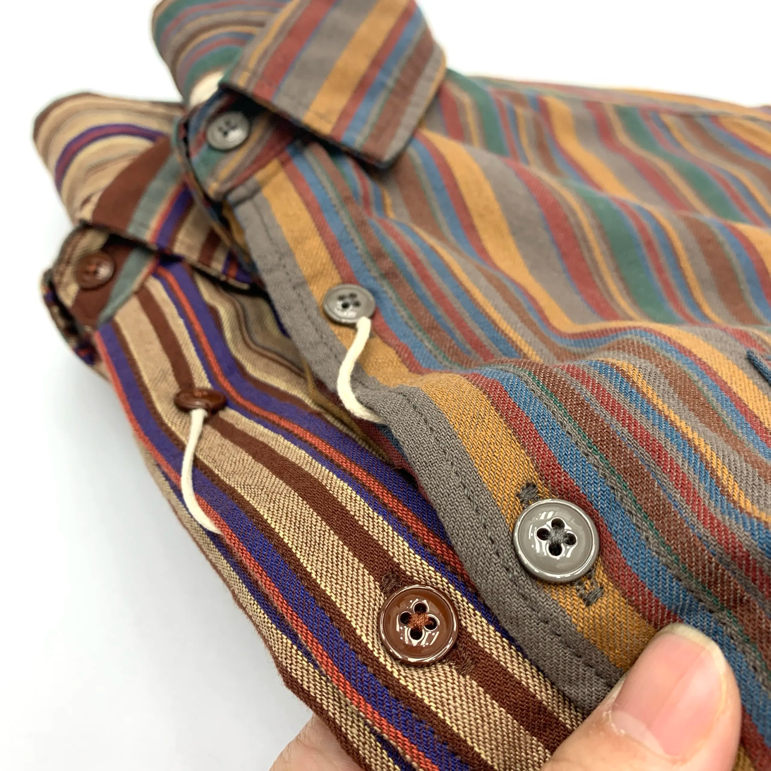 Striped Cotton Short Sleeve Shirt