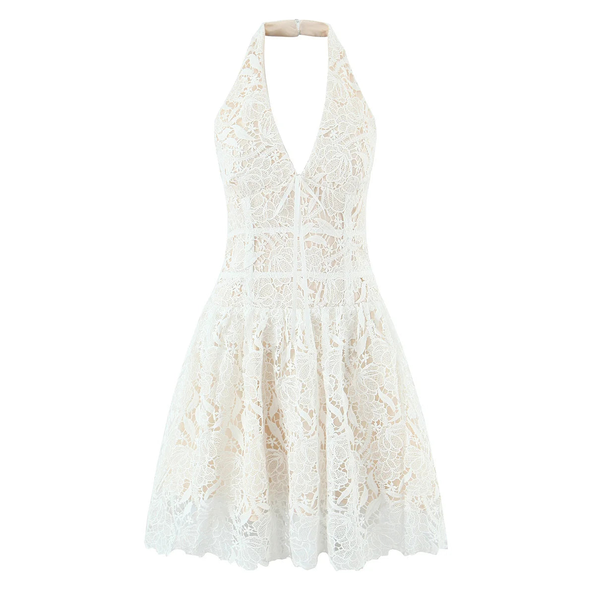 Daria - White lace mini dress