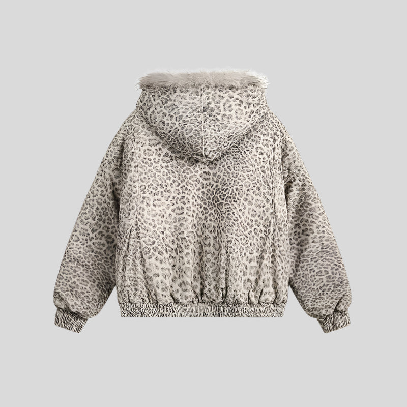 NOM Leopard Fur Jacket
