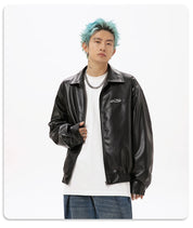 DID Classic Black Leather Jacket