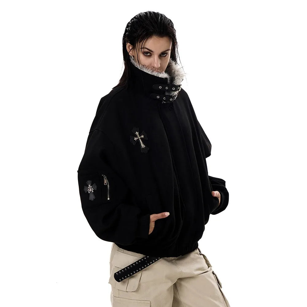 Fleece-Lined Cotton Winter Coat