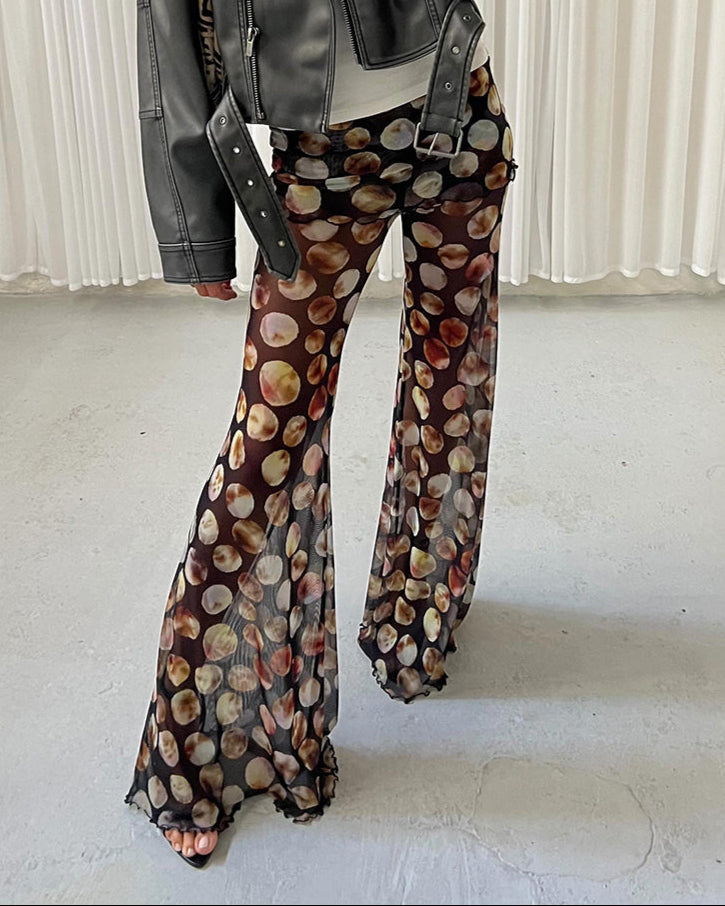 Elegant pantes High-Waisted Print