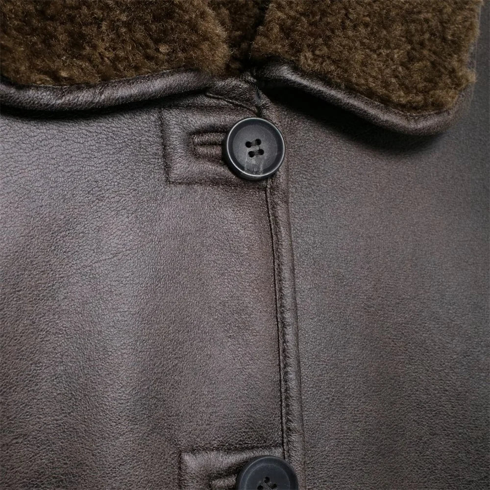 UO Reversible Brown Fur Jacket