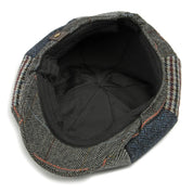 Patchwork Plaid Wool Beret Hat