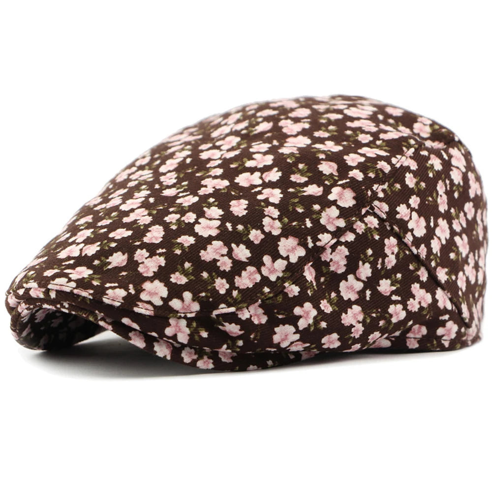 The Flora Hat – Retro Floral Beret