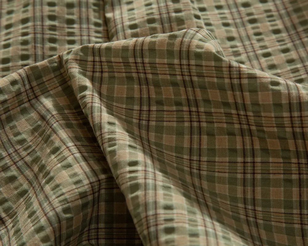 Men's Striped Jacquard Cuban Collar Shirt