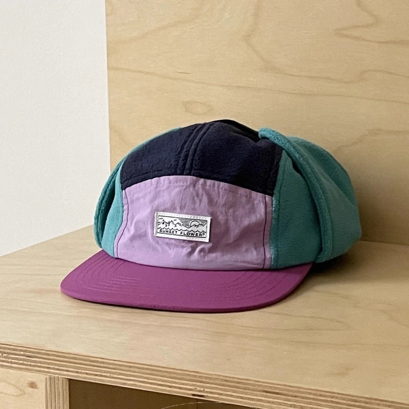 Color Block Fleece Pilot Cap