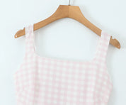 Yaela- Puffy plaid dress