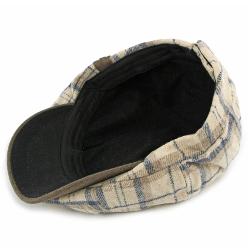 Vintage Plaid Beret Hat