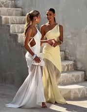 Class- Maxi dress with one sleeve