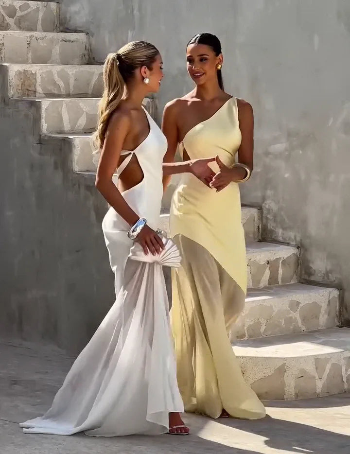 Class- Maxi dress with one sleeve