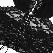 Nom Black Lace Skirt & Tank Set