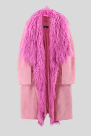 Pink Faux Fur Coat