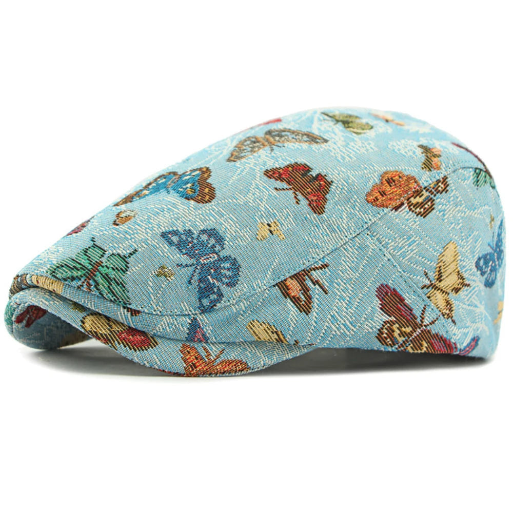 The Mavi Hat – Butterfly Embroidered Beret