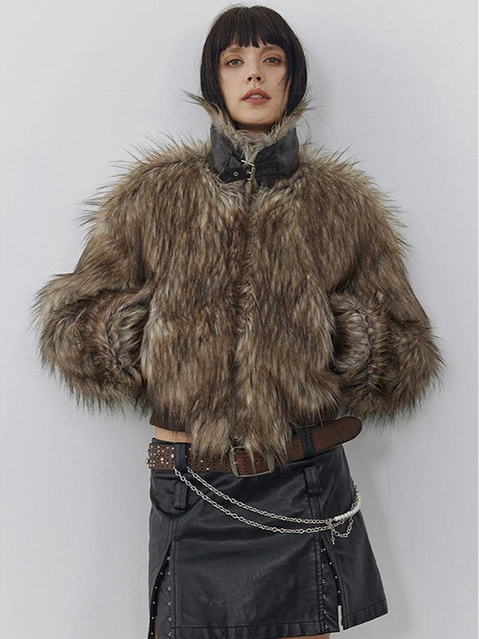 LOM Belted Fur Coat