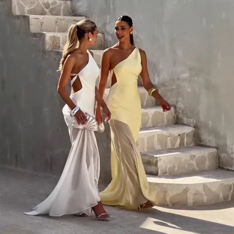 Class- Maxi dress with one sleeve