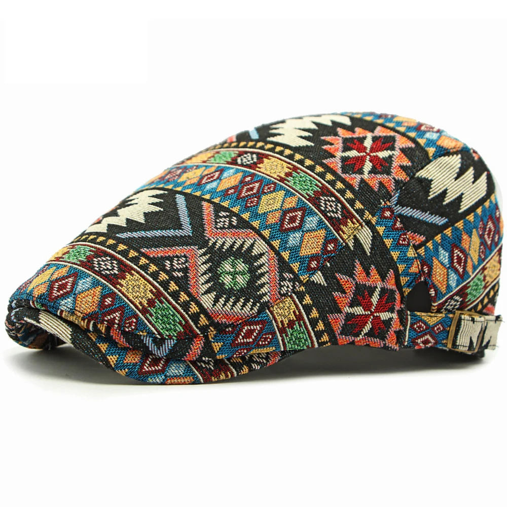 The Elan Hat – Jacquard Flat Beret