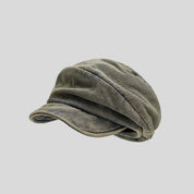Washed Denim Beret Hat