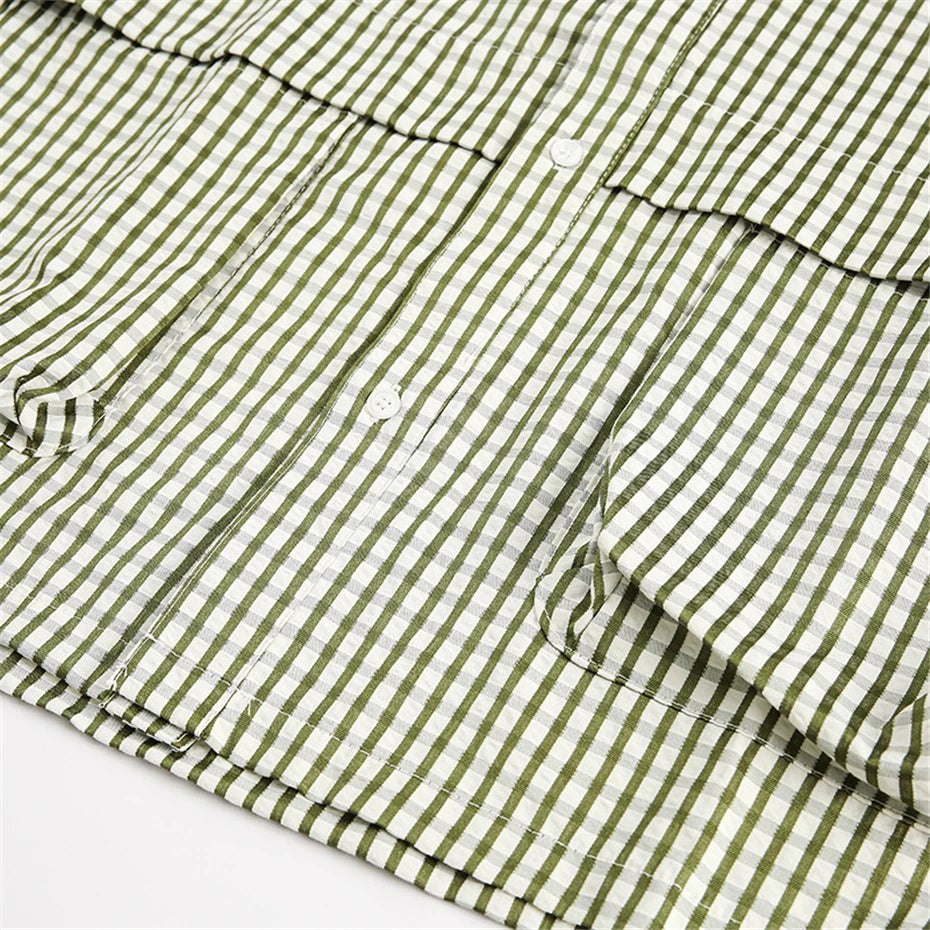 Men's Plaid Cargo Shirt