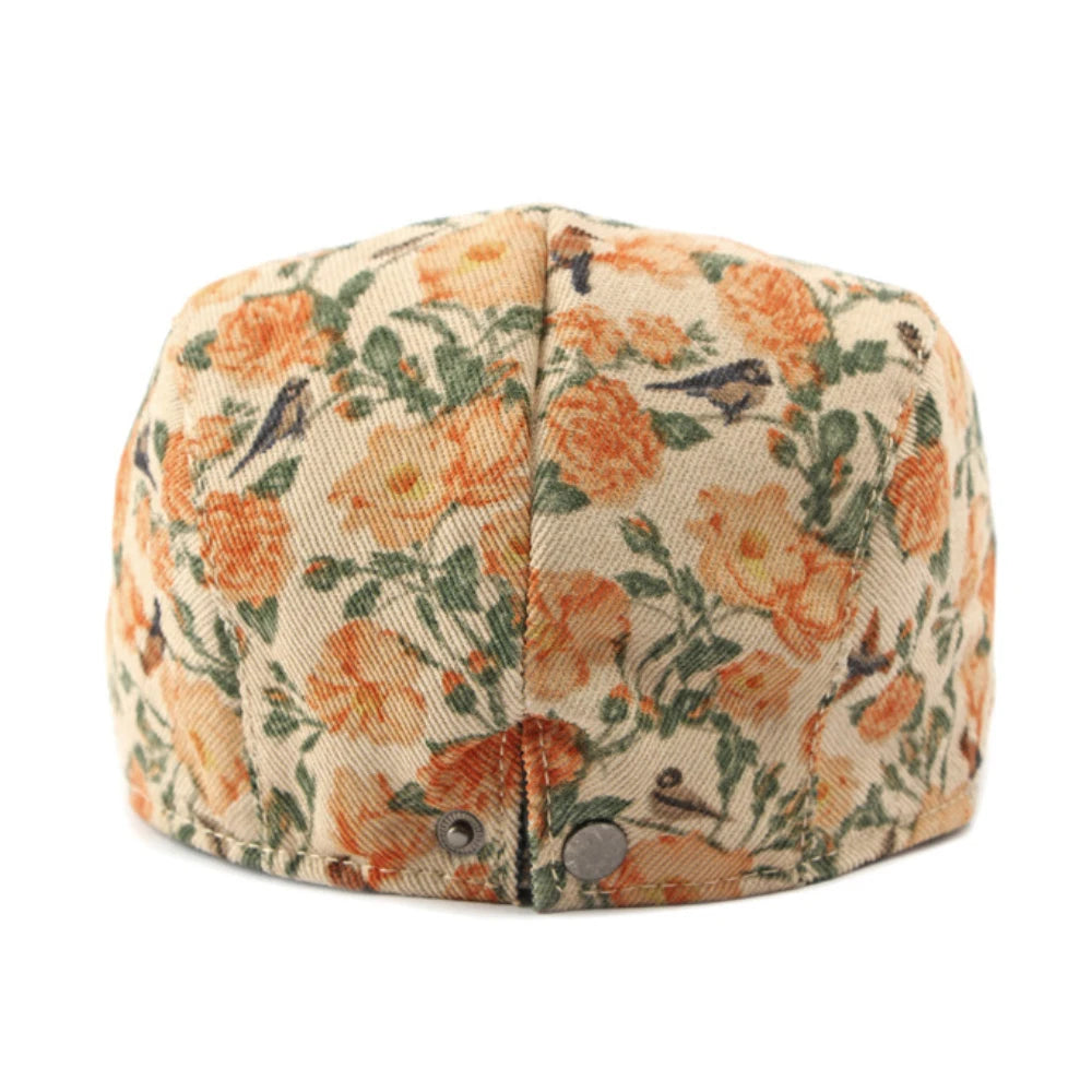The Flora Hat – Retro Floral Beret