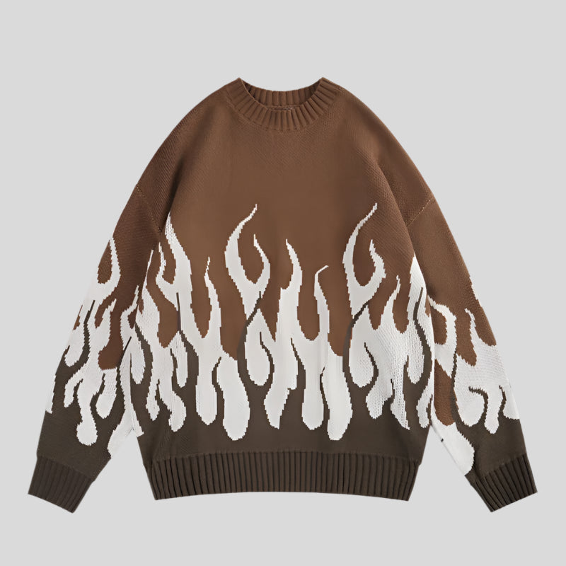 Flame Graphic Sweater