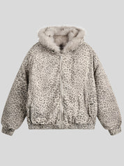 NOM Leopard Fur Jacket