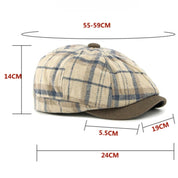Vintage Plaid Beret Hat