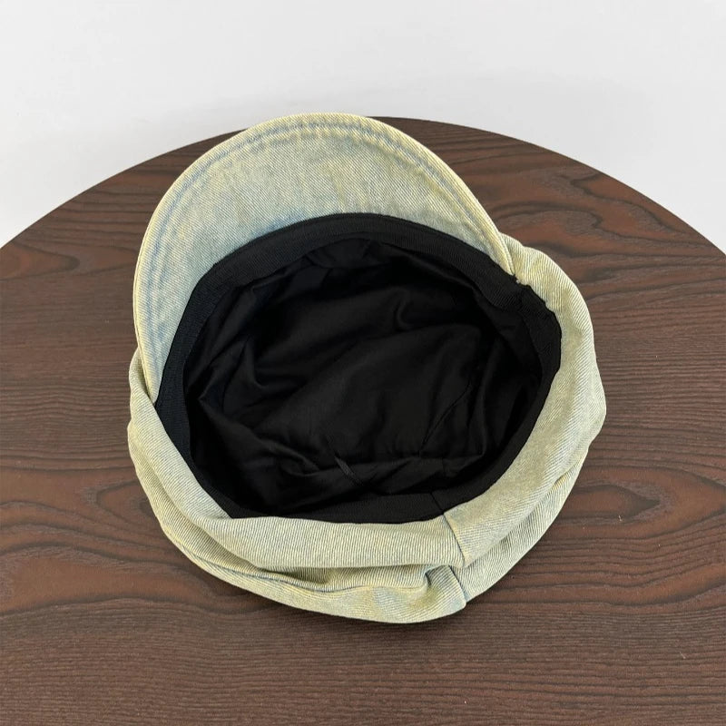 Denim Octagonal Painter Cap