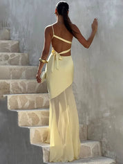 Class- Maxi dress with one sleeve