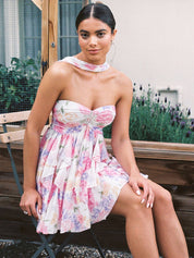 AYMI wide mini dress with starfish