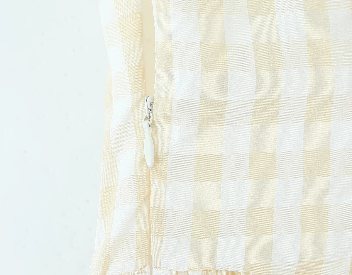 Yaela- Puffy plaid dress