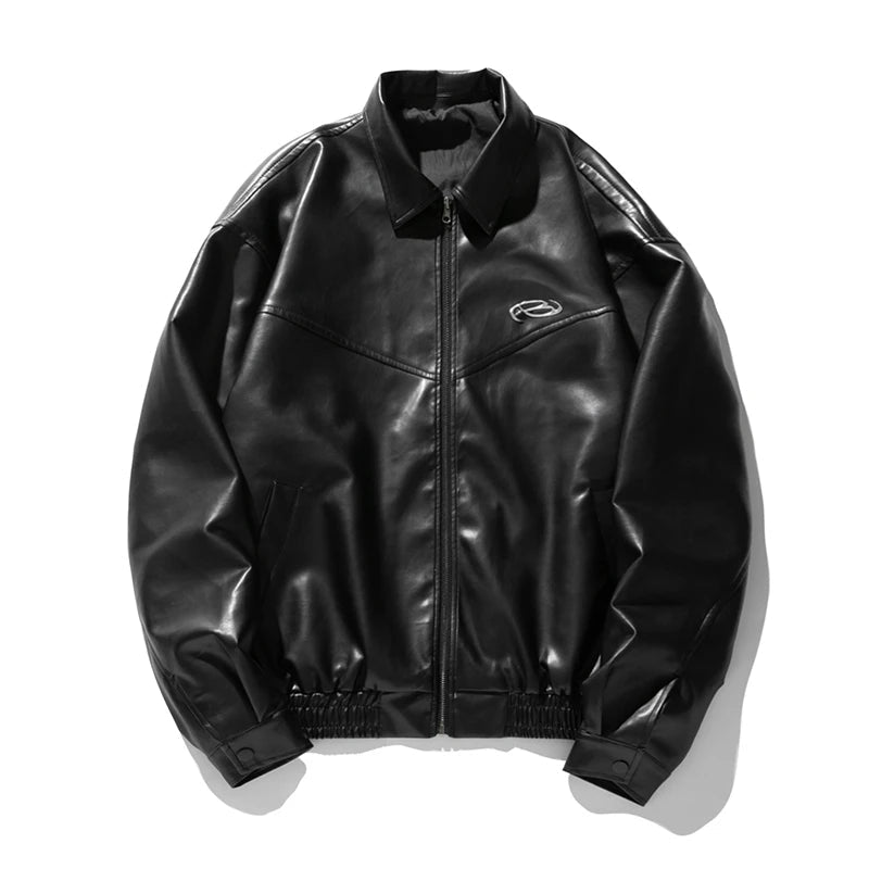 DID Classic Black Leather Jacket