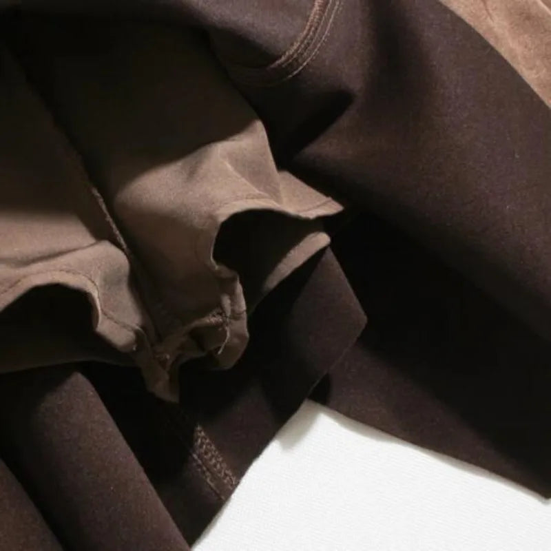 Nom Brown Asymmetric Flare Skirt