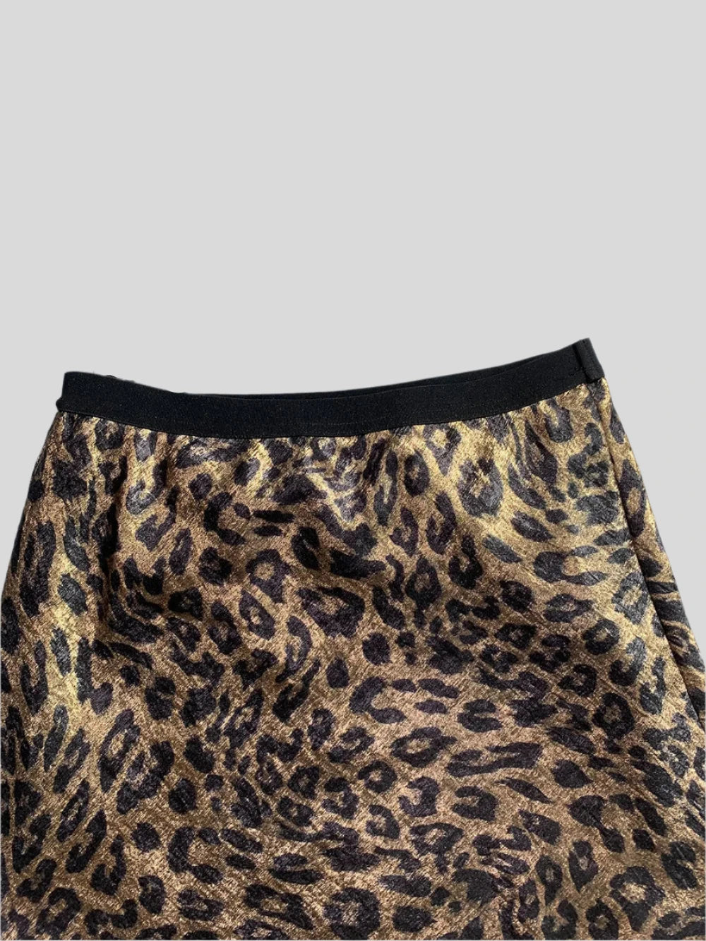 R Midi Leopard Skirt