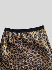 R Midi Leopard Skirt