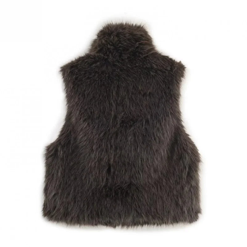 Women's Faux Fur Collar Vest