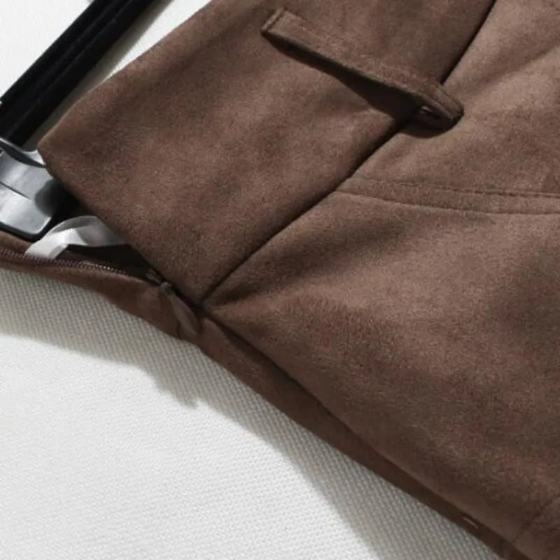 Nom Brown Asymmetric Flare Skirt
