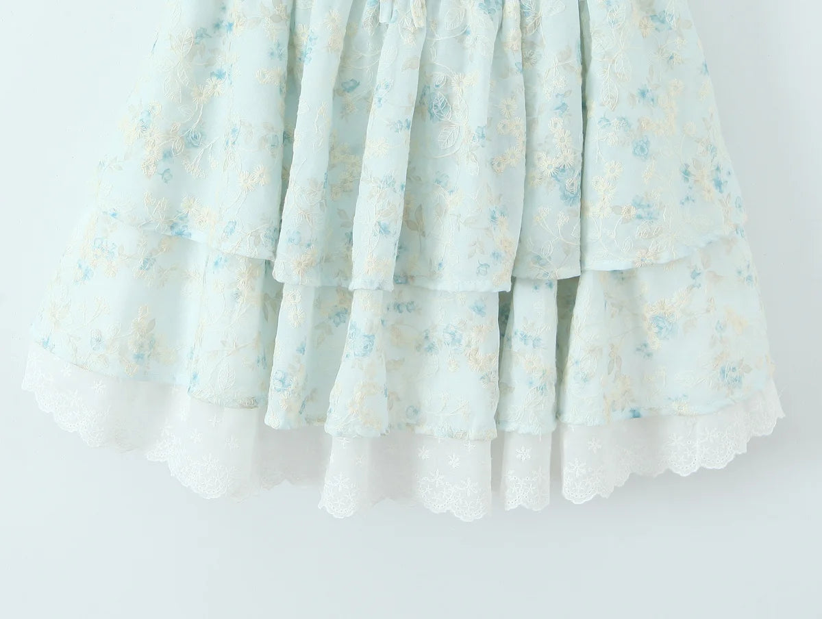 Princess - Layered mini dress with lace