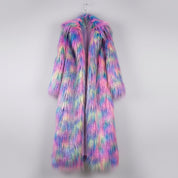 Colorful fur coat - star