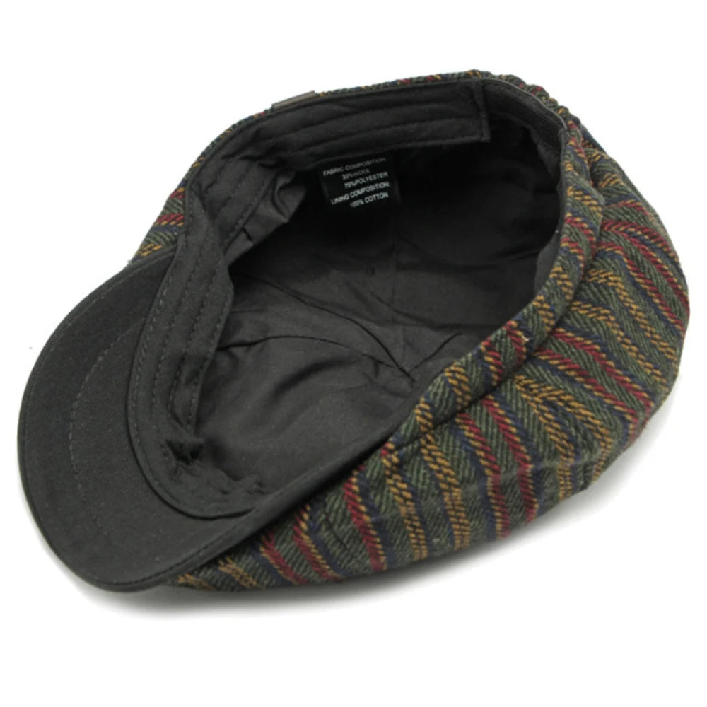 Striped Beret Hat