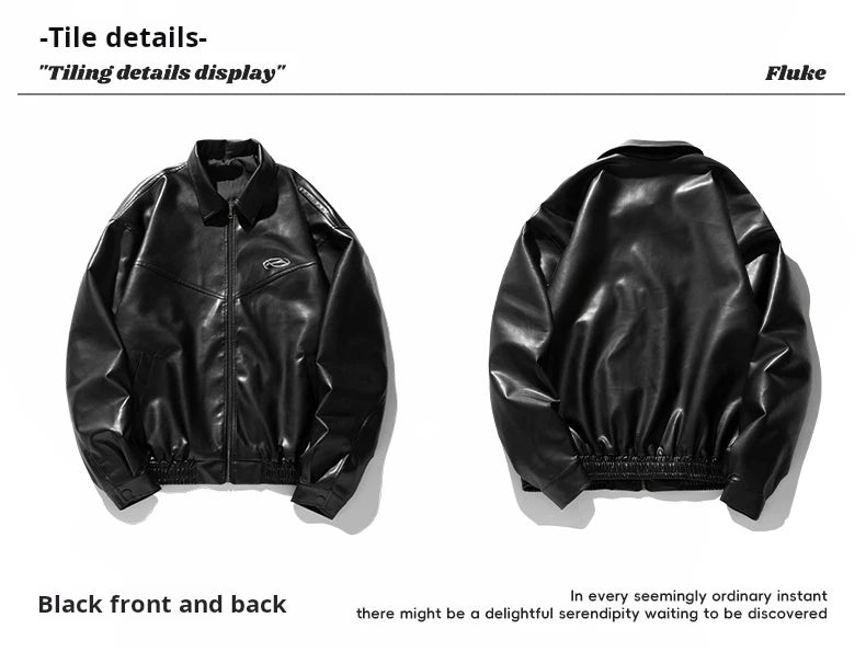 DID Classic Black Leather Jacket