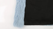 Striped Patchwork Faux Fur Coat