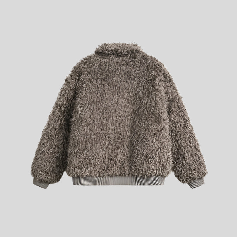 MOON Warm Fur Jacket with Buckle