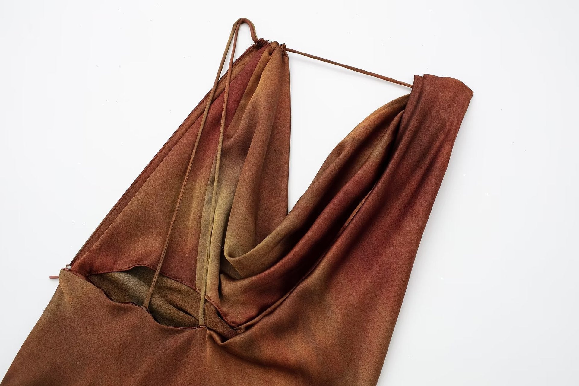 LOR Orange Satin Dress