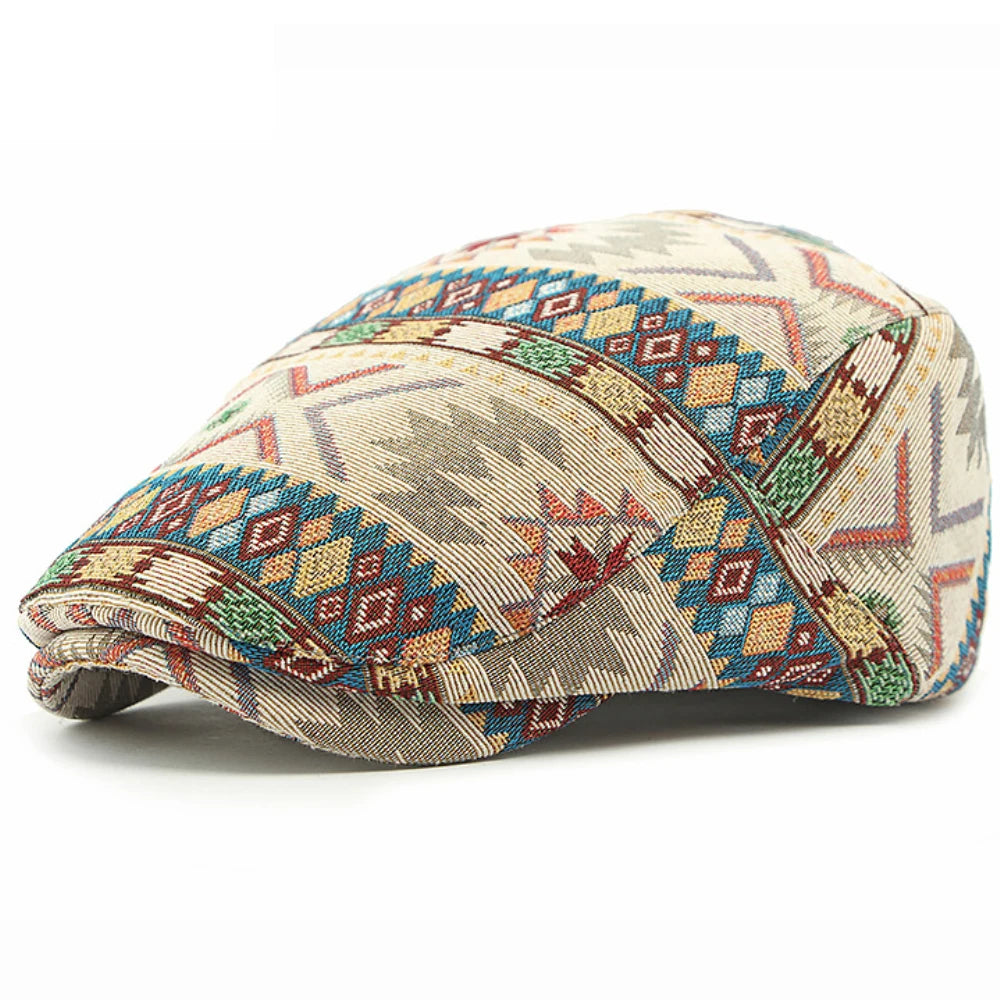 The Elan Hat – Jacquard Flat Beret